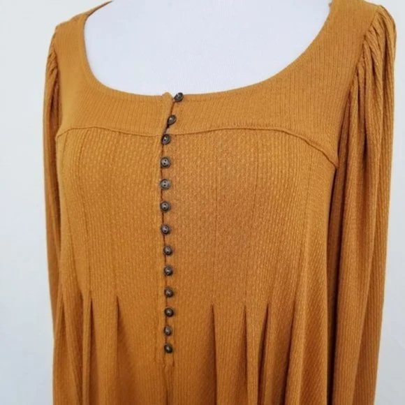 Free People Devin peasant top in Autumn Pearl XL - Picture 3 of 7